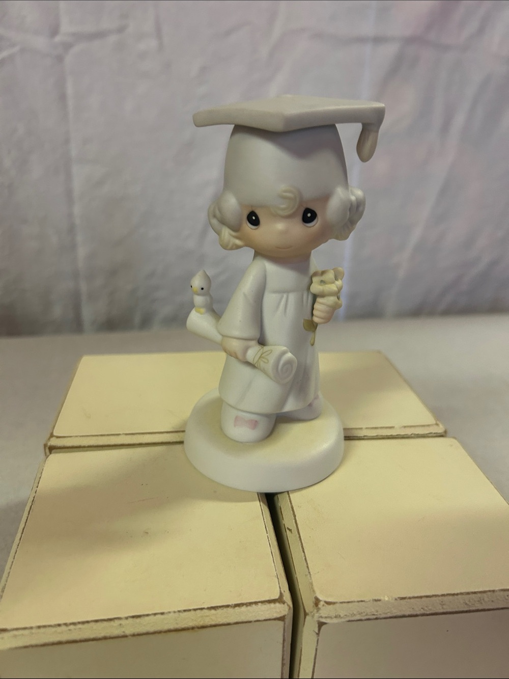 Precious Moments White Graduation Girl Porcelain Figurine